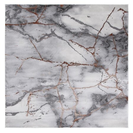 Safavieh 4 x 4 ft. Craft Contemporary Square Power Loomed Rug Grey & Orange CFT877P-4SQ